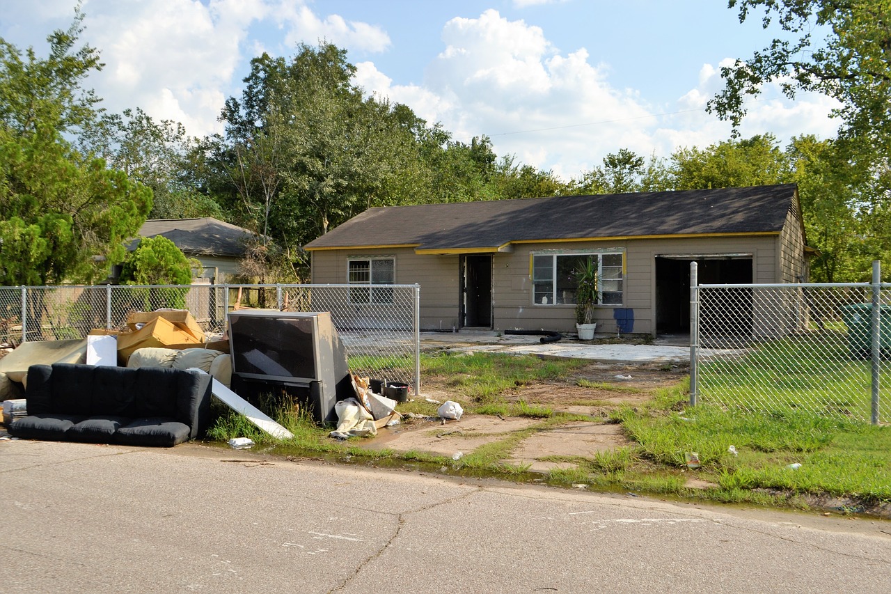 damaged furniture and home